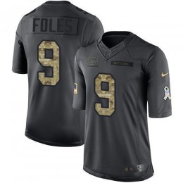 Chicago Bears #9 Nick Foles Black Youth Stitched NFL Limited 2016 Salute to Service Jersey