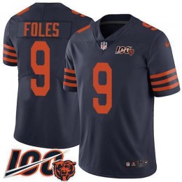 Chicago Bears #9 Nick Foles Navy Blue Alternate Youth Stitched NFL 100th Season Vapor Untouchable Limited Jersey