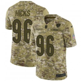 Chicago Bears #96 Akiem Hicks Camo Youth Stitched NFL Limited 2018 Salute to Service Jersey