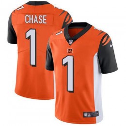 Bengals #1 Ja’Marr Chase Orange Alternate Youth Stitched NFL Vapor Untouchable Limited Jersey