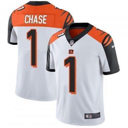 Bengals #1 Ja’Marr Chase White Youth Stitched NFL Vapor Untouchable Limited Jersey