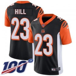 Bengals #23 Daxton Hill Black Team Color Youth Stitched NFL 100th Season Vapor Untouchable Limited Jersey