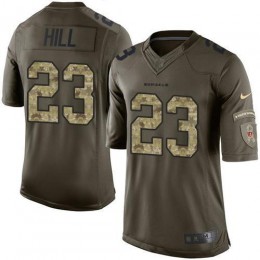 Bengals #23 Daxton Hill Green Youth Stitched NFL Limited 2015 Salute To Service Jersey