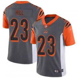 Bengals #23 Daxton Hill Silver Youth Stitched NFL Limited Inverted Legend Jersey