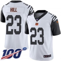 Bengals #23 Daxton Hill White Youth Stitched NFL Limited Rush 100th Season Jersey