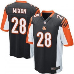 Bengals #28 Joe Mixon Black Team Color Youth Stitched NFL Elite Jersey