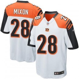 Bengals #28 Joe Mixon White Youth Stitched NFL Elite Jersey