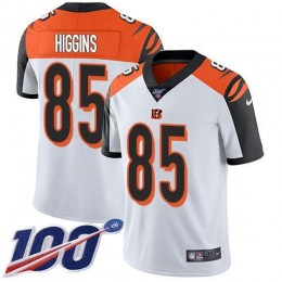 Bengals #85 Tee Higgins White Youth Stitched NFL 100th Season Vapor Untouchable Limited Jersey