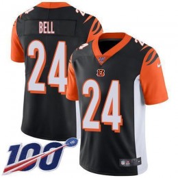 Cincinnati Bengals #24 Vonn Bell Black Team Color Youth Stitched NFL 100th Season Vapor Untouchable Limited Jersey