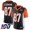Cincinnati Bengals #87 C.J. Uzomah Black Team Color Super Bowl LVI Patch Youth Stitched NFL 100th Season Vapor Limited Jersey