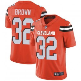 Browns #32 Jim Brown Orange Alternate Youth Stitched NFL Vapor Untouchable Limited Jersey