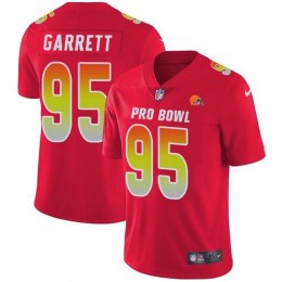 Browns #95 Myles Garrett Red Youth Stitched NFL Limited AFC 2019 Pro Bowl Jersey