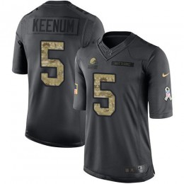 Cleveland Browns #5 Case Keenum Black Youth Stitched NFL Limited 2016 Salute to Service Jersey