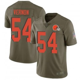 Cleveland Browns #54 Olivier Vernon Olive Youth Stitched NFL Limited 2017 Salute to Service Jersey