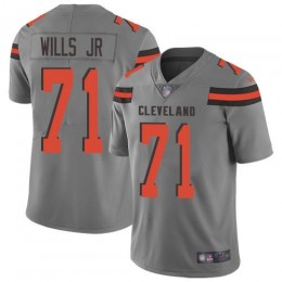 Cleveland Browns #71 Jedrick Wills JR Gray Youth Stitched NFL Limited Inverted Legend Jersey