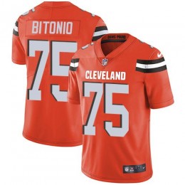 Cleveland Browns #75 Joel Bitonio Orange Alternate Youth Stitched NFL Vapor Untouchable Limited Jersey