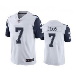Youth Womens Youth Kids Dallas Cowboys #7 Trevon Diggs White Stitched NFL Limited Rush Jersey