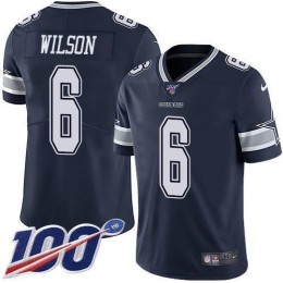 Cowboys #6 Donovan Wilson Navy Blue Team Color Youth Stitched NFL 100th Season Vapor Untouchable Limited Jersey