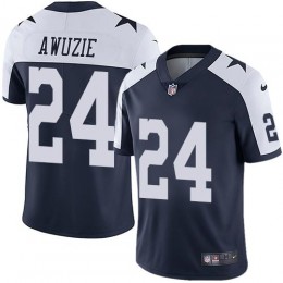 Dallas Cowboys #24 Chidobe Awuzie Navy Blue Thanksgiving Youth Stitched NFL Vapor Untouchable Limited Throwback Jersey