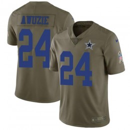 Dallas Cowboys #24 Chidobe Awuzie Olive Youth Stitched NFL Limited 2017 Salute to Service Jersey