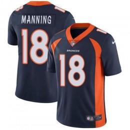 Broncos #18 Peyton Manning Blue Alternate Youth Stitched NFL Vapor Untouchable Limited Jersey