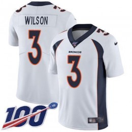 Broncos #3 Russell Wilson White Youth Stitched NFL 100th Season Vapor Untouchable Limited Jersey