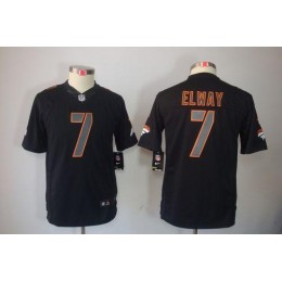 Broncos #7 John Elway Black Impact Youth Stitched NFL Limited Jersey