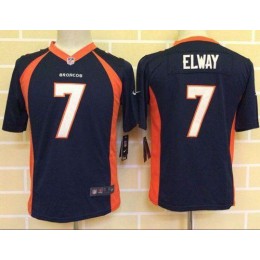 Broncos #7 John Elway Blue Alternate Youth Stitched NFL New Elite Jersey