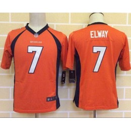 Broncos #7 John Elway Orange Team Color Youth Stitched NFL New Elite Jersey