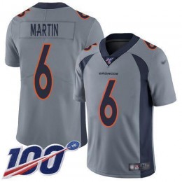 Denver Broncos #6 Sam Martin Gray Youth Stitched NFL Limited Inverted Legend 100th Season Jersey