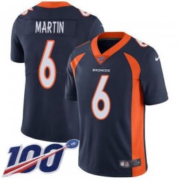 Denver Broncos #6 Sam Martin Navy Blue Alternate Youth Stitched NFL 100th Season Vapor Untouchable Limited Jersey