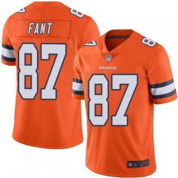 Denver Broncos #87 Noah Fant Orange Youth Stitched NFL Limited Rush Jersey