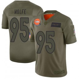 Denver Broncos #95 Derek Wolfe Camo Youth Stitched NFL Limited 2019 Salute to Service Jersey