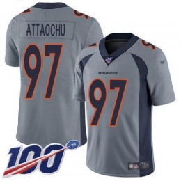 Denver Broncos #97 Jeremiah Attaochu Gray Youth Stitched NFL Limited Inverted Legend 100th Season Jersey