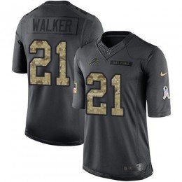 Detroit Lions #21 Tracy Walker Black Youth Stitched NFL Limited 2016 Salute to Service Jersey