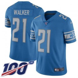 Detroit Lions #21 Tracy Walker Light Blue Team Color Youth Stitched NFL 100th Season Vapor Untouchable Limited Jersey