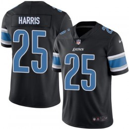 Detroit Lions #25 Will Harris Black Youth Stitched NFL Limited Rush Jersey