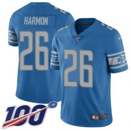 Detroit Lions #26 Duron Harmon Blue Team Color Youth Stitched NFL 100th Season Vapor Untouchable Limited Jersey