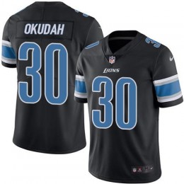 Detroit Lions #30 Jeff Okudah Black Youth Stitched NFL Limited Rush Jersey