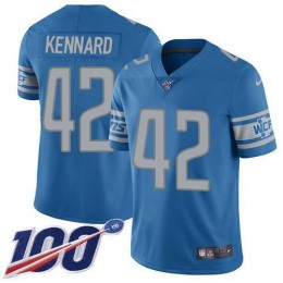 Detroit Lions #42 Devon Kennard Light Blue Team Color Youth Stitched NFL 100th Season Vapor Untouchable Limited Jersey