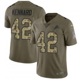 Detroit Lions #42 Devon Kennard Olive/Camo Youth Stitched NFL Limited 2017 Salute to Service Jersey