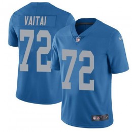 Detroit Lions #72 Halapoulivaati Vaitai Blue Throwback Youth Stitched NFL Vapor Untouchable Limited Jersey