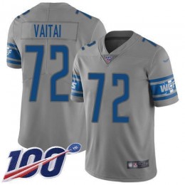 Detroit Lions #72 Halapoulivaati Vaitai Gray Youth Stitched NFL Limited Inverted Legend 100th Season Jersey