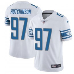 Lions #97 Aidan Hutchinson White Youth Stitched NFL Vapor Untouchable Limited Jersey