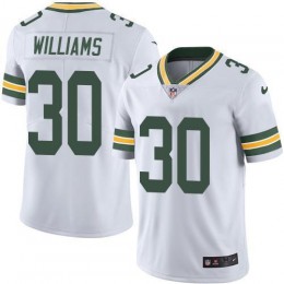 Green Bay Packers #30 Jamaal Williams White Youth Stitched NFL Vapor Untouchable Limited Jersey