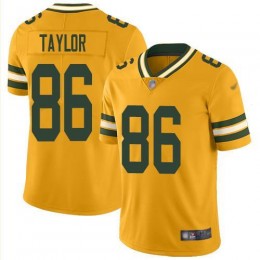 Green Bay Packers #86 Malik Taylor Gold Youth Stitched NFL Limited Inverted Legend Jersey