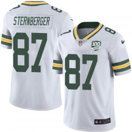 Green Bay Packers #87 Jace Sternberger White Youth 100th Season Stitched NFL Vapor Untouchable Limited Jersey