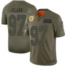 Green Bay Packers #97 Kenny Clark Camo Youth Stitched NFL Limited 2019 Salute to Service Jersey