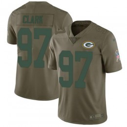 Green Bay Packers #97 Kenny Clark Olive Youth Stitched NFL Limited 2017 Salute to Service Jersey