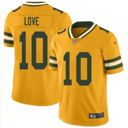 Packers #10 Jordan Love Gold Youth Stitched NFL Limited Inverted Legend Jersey